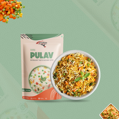 Sheta Exports Pulav – 150 gms | After Cooking Gets 500 gms to Serve | Ready To Eat