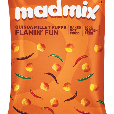 Madmix Quinoa Millet Puffs Flamin Fun 6 x 50 gms - 300 gms