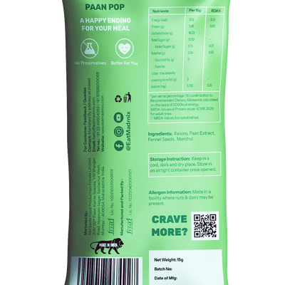 Madmix Raisin - Paan Pop 10 x 15 gms - 150 gms