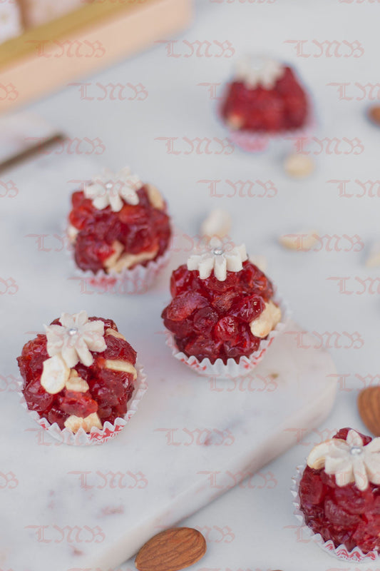 Laxmi Misthan Bhandar Red Berry Flower Laddu - 500 gms