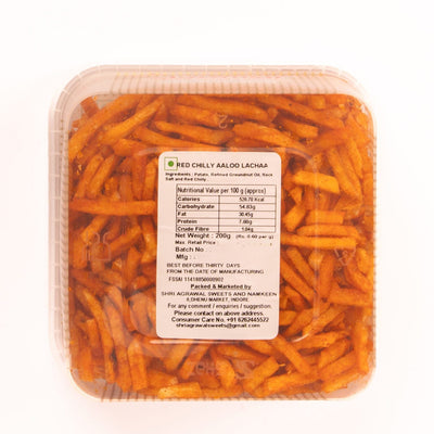 Shri Agrawal Sweets & Namkeen Red Chilli Aaloo Laccha - 400 gms