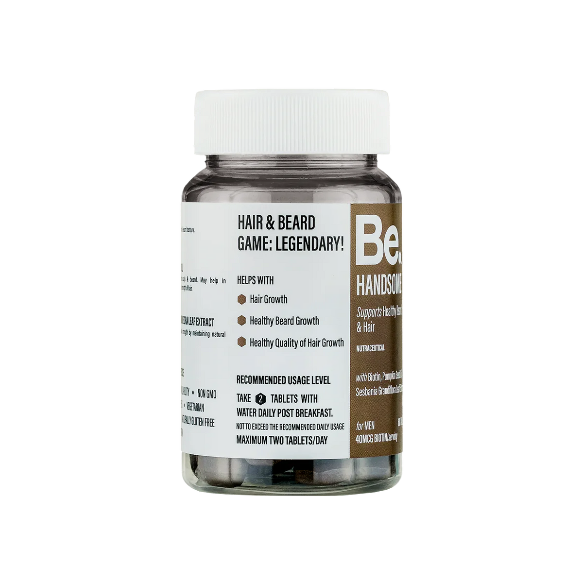 The Be Life Support Healthy Beard & Hair - 60 Tablets