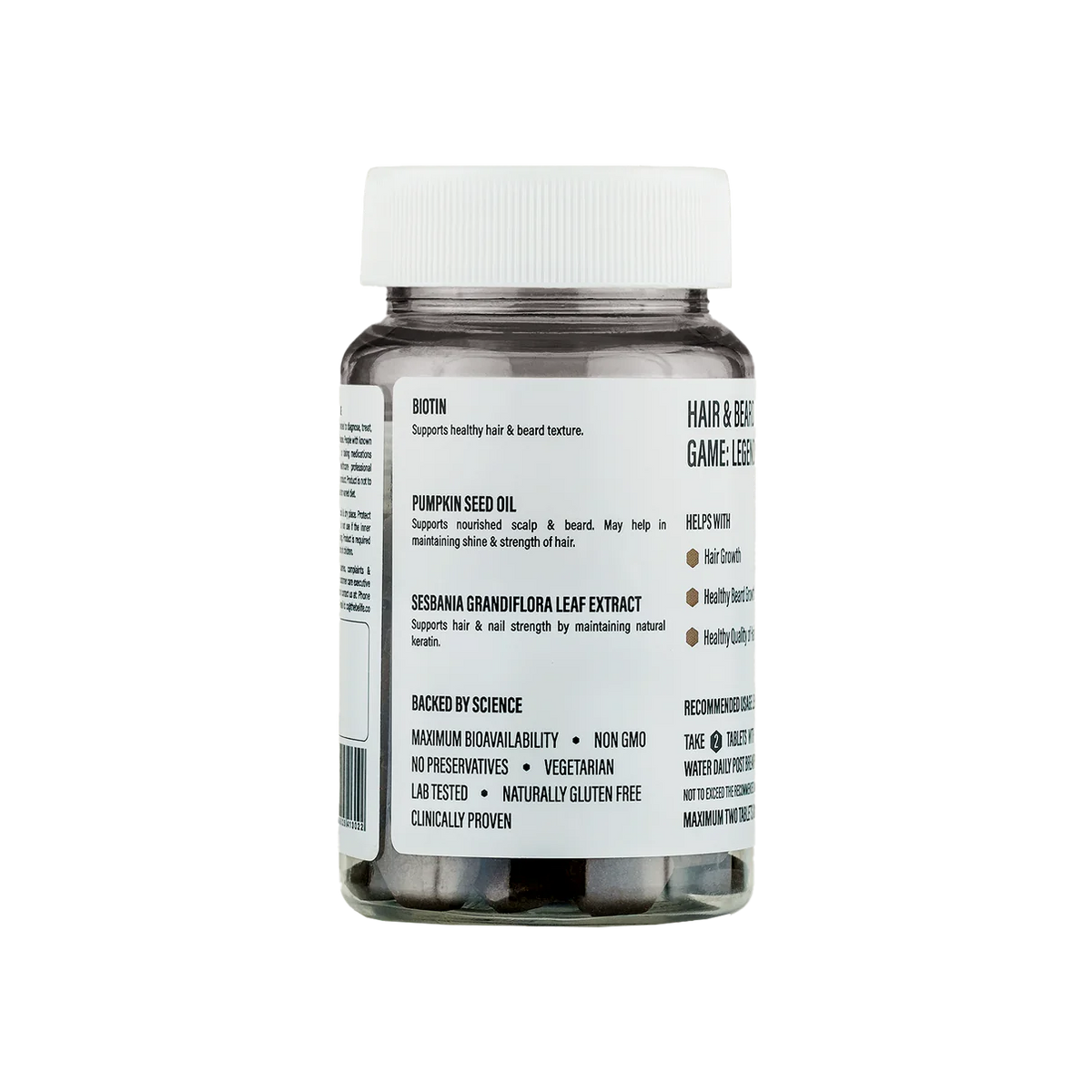 The Be Life Support Healthy Beard & Hair - 60 Tablets