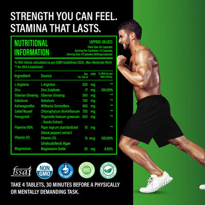 The Be Life Support Strength Stamina & Vitality - 120 Capsules