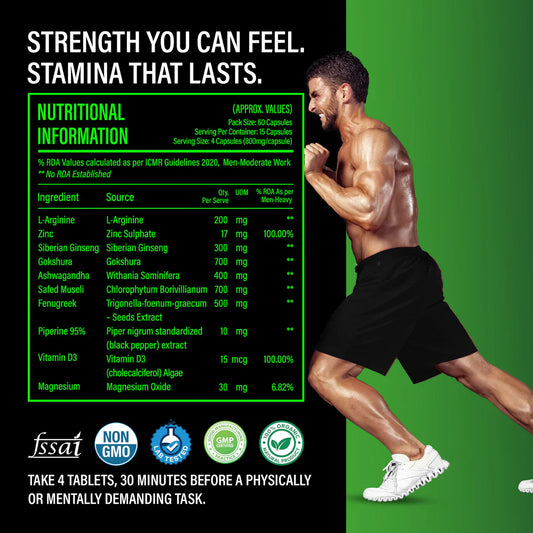 The Be Life Support Strength Stamina & Vitality - 120 Capsules