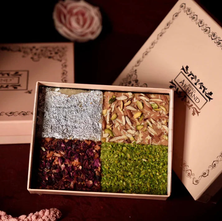 Akhand Sweets Sweet Quartet Slab Box