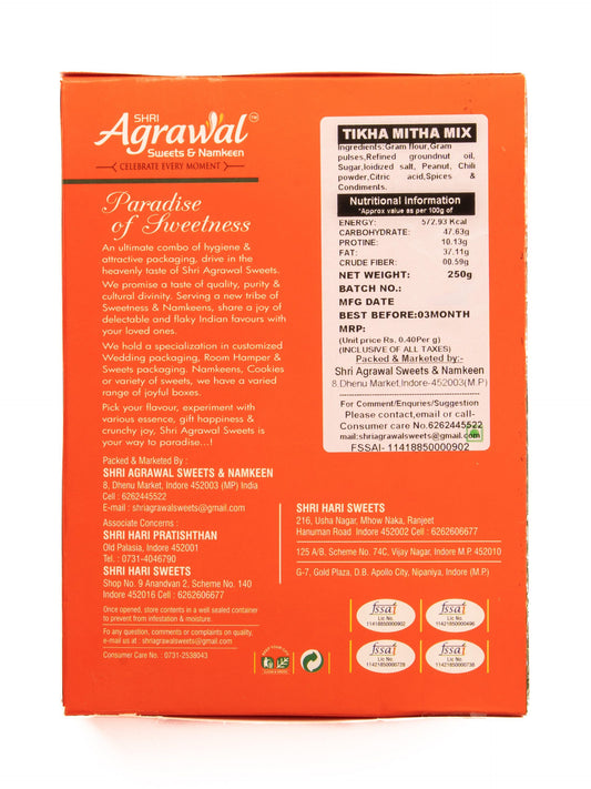 Shri Agrawal Sweets & Namkeen Tikha Mitha Mixture - 500 gms