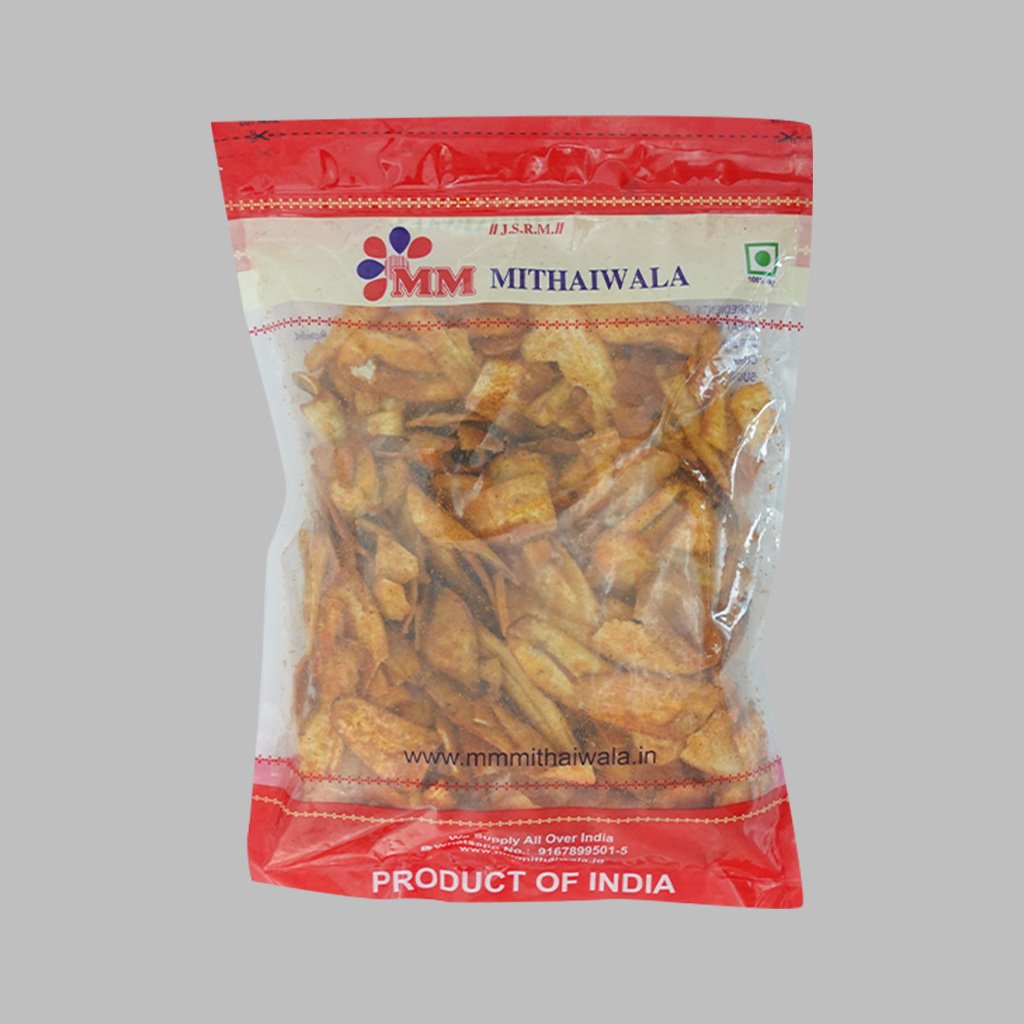 M M Mithaiwala Tikha Lamba Kela Wafer - 500 gms