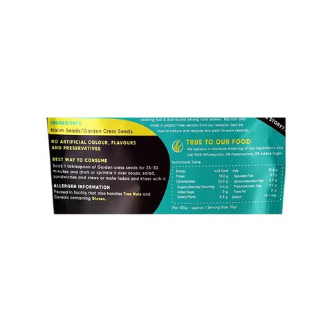 True Elements Aliv/ Halim Seeds  -  250 gms