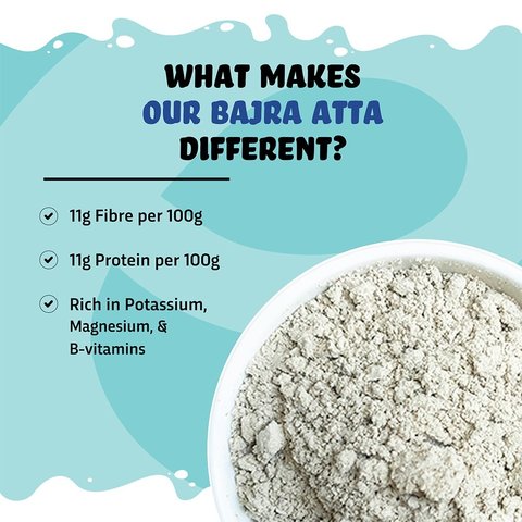 True Elements Bajra Flour (Pearl Millet)  -  500 gms