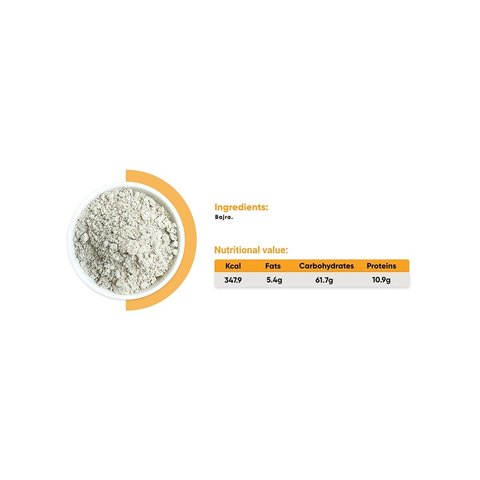 True Elements Bajra Flour (Pearl Millet)  -  500 gms