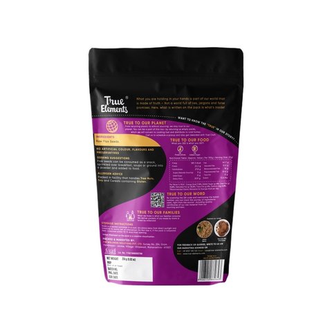 True Elements Flax Seeds - Fibre and Protein Rich - 250 gms