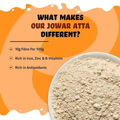 True Elements Jowar Flour - Sorghum Atta -  500 gms