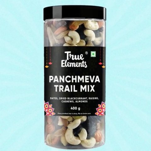 True Elements Panchmeva Dry Fruit Mix - Fasting Snack 400 gms