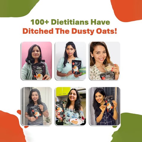 True Elements Rolled Oats 100% Wholegrain, High Fiber & Healthy Breakfast - 500 gms