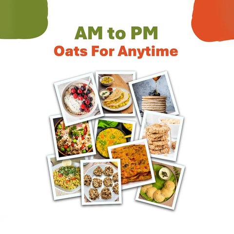 True Elements Rolled Oats 100% Wholegrain, High Fiber & Healthy Breakfast - 500 gms