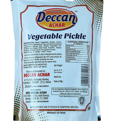 Deccan Achar Vegetable Pickle - 500 gms