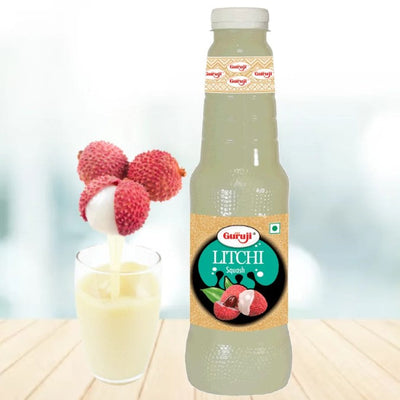 Shree Guruji Litchi Squash - 750 ml