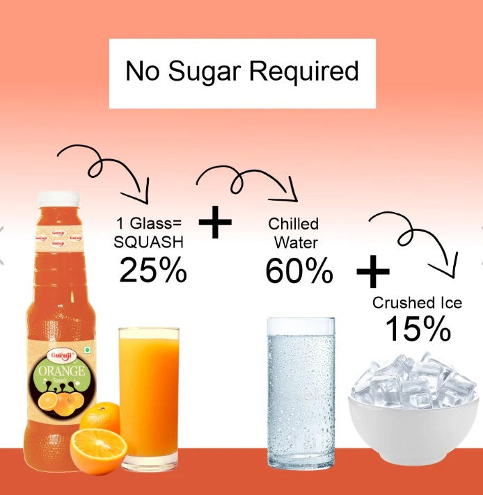 Shree Guruji Orange Squash - 750 ml