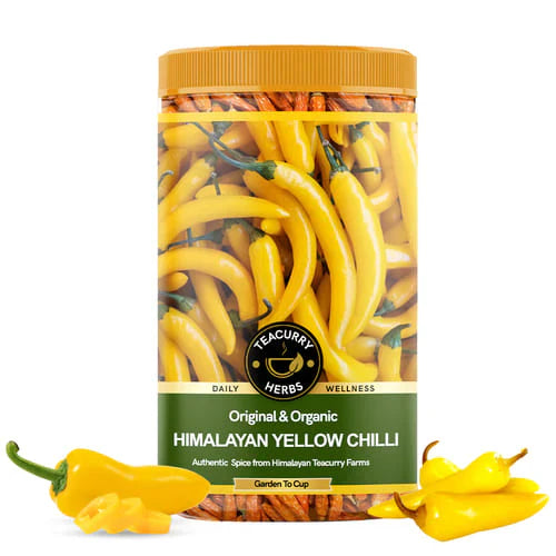 Organic Himalayan Yellow Chili (Lakhori) - Elevate Your Culinary Creations with Lakhori Spice - 45 gms
