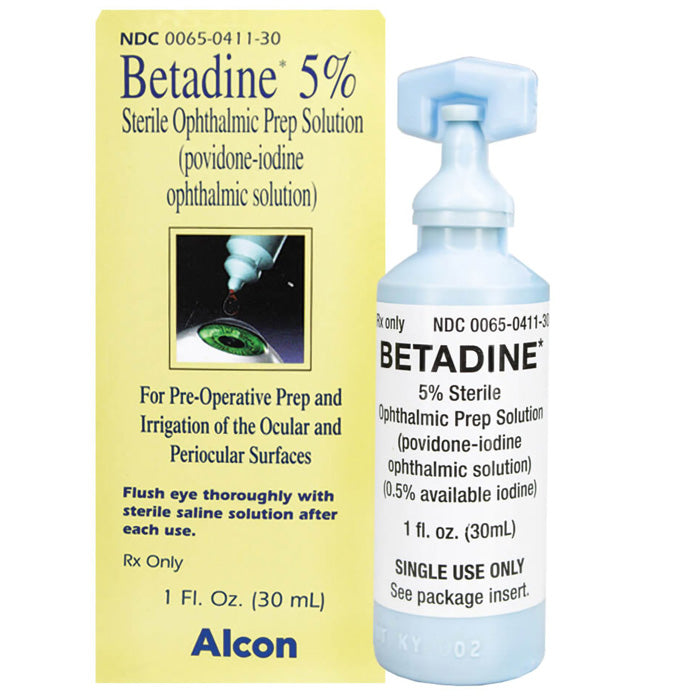 Betadine 5% Povidone-Iodine Sterile Ophthalmic Prep Solution 30 mL