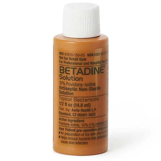 Betadine Povidone Iodine 10% Antiseptic Solution 0.5 oz