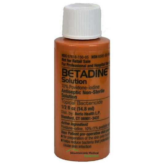 Betadine Povidone Iodine 10% Antiseptic Solution 0.5 oz