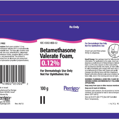 Betamethasone Valerate Foam 0.12% by Perrigo (Rx)