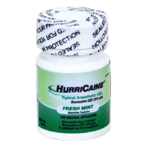 Hurricane Topical Anesthetic Oral Gel with 20% Benzocaine, Fresh Mint Flavor
