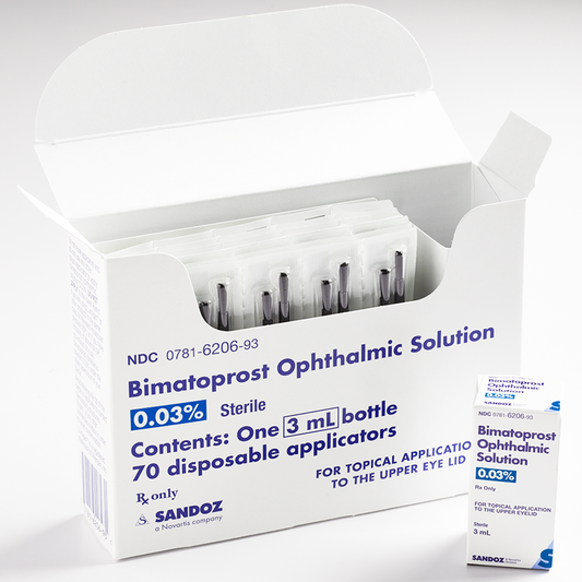 Bimatoprost Eye Drop Ophthalmic Solution 0.03% Eyelash Regrowth Serum (Rx)