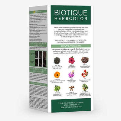 Biotique Bio Herbcolor 1N Natural Black, 50 gms + 110 ml (Conditioning Color No Ammonia)