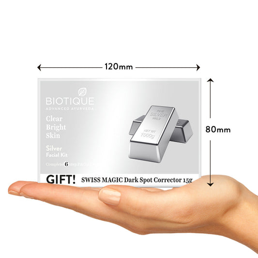 Biotique Silver Clear Bright Skin Facial Kit - 65 gms