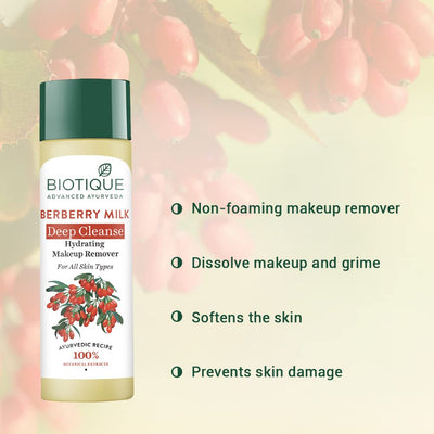 Biotique Berberry Milk Deep Cleanse Hydrating Makeup Remover - 120 ml