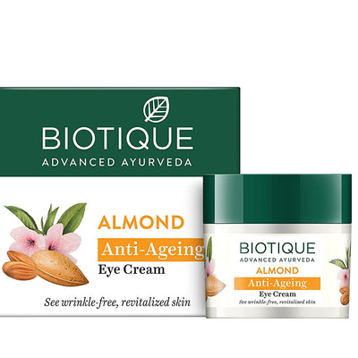 Biotique Bio Almond smoothing Eye Cream Soothing & Nourishing - 15 gms