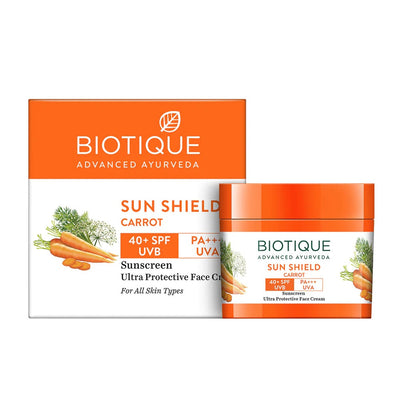 Biotique Sun Shield Carrot 40+ SPF Sunscreen Lotion