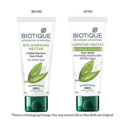 Biotique Morning Nectar Moisturize & Nourish Visibly Flawless Face Wash (All Skin Types)