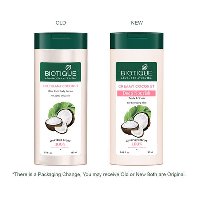 Biotique Creamy Coconut Deep Nourish Body Lotion for Extra Dry Skin