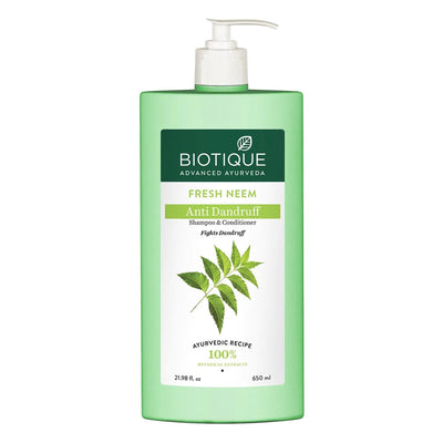 Biotique Fresh Neem Anti-Dandruff Shampoo With Conditioner