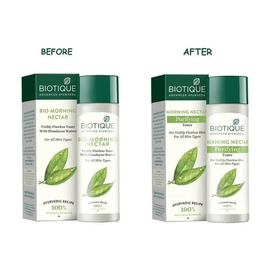 Biotique Morning Nectar - Pore Tightening Purifying Toner, For Visibly Flawless Skin - 120 ml