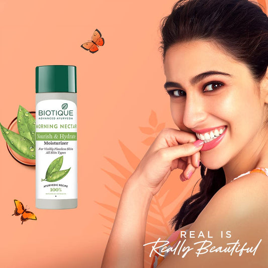 Biotique Morning Nectar Nourish & Hydrate Skin Moisturizer for All Skin Types