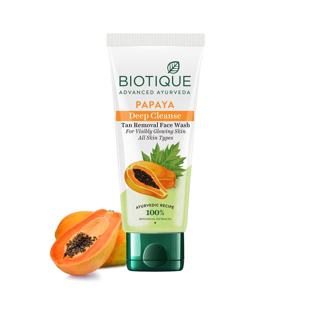 Biotique Bio Papaya Deep Cleanse Visibly Glowing Skin Face Wash For All Skin Types