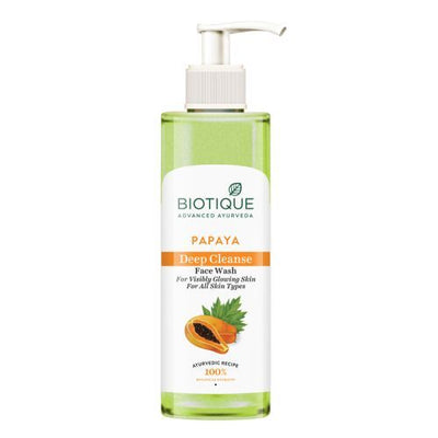 Biotique Bio Papaya Deep Cleanse Visibly Glowing Skin Face Wash For All Skin Types