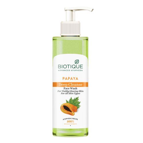 Biotique Bio Papaya Deep Cleanse Visibly Glowing Skin Face Wash For All Skin Types