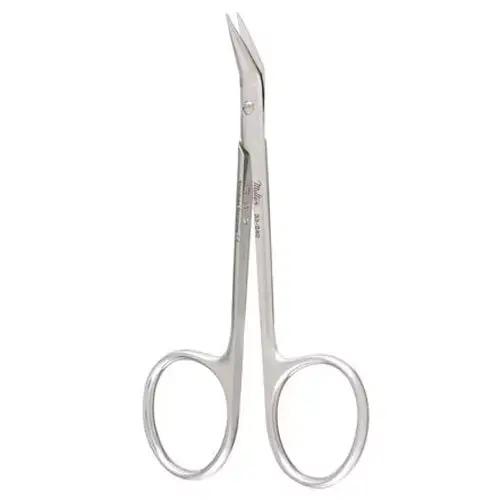 Biro Dermal Naevus Scissors 4" (103mm) Angled on Flat with Sharp Outside Edges by Integra