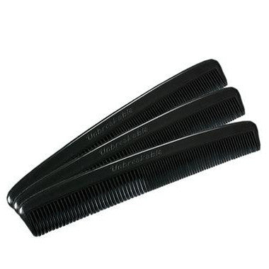 Hair Comb Disposable Black Color - 7 inch Length  -  Pack of 12