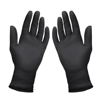 Black Nitrile Gloves Powder Free, Disposable Exam Gloves (Latex Free) 100/Box