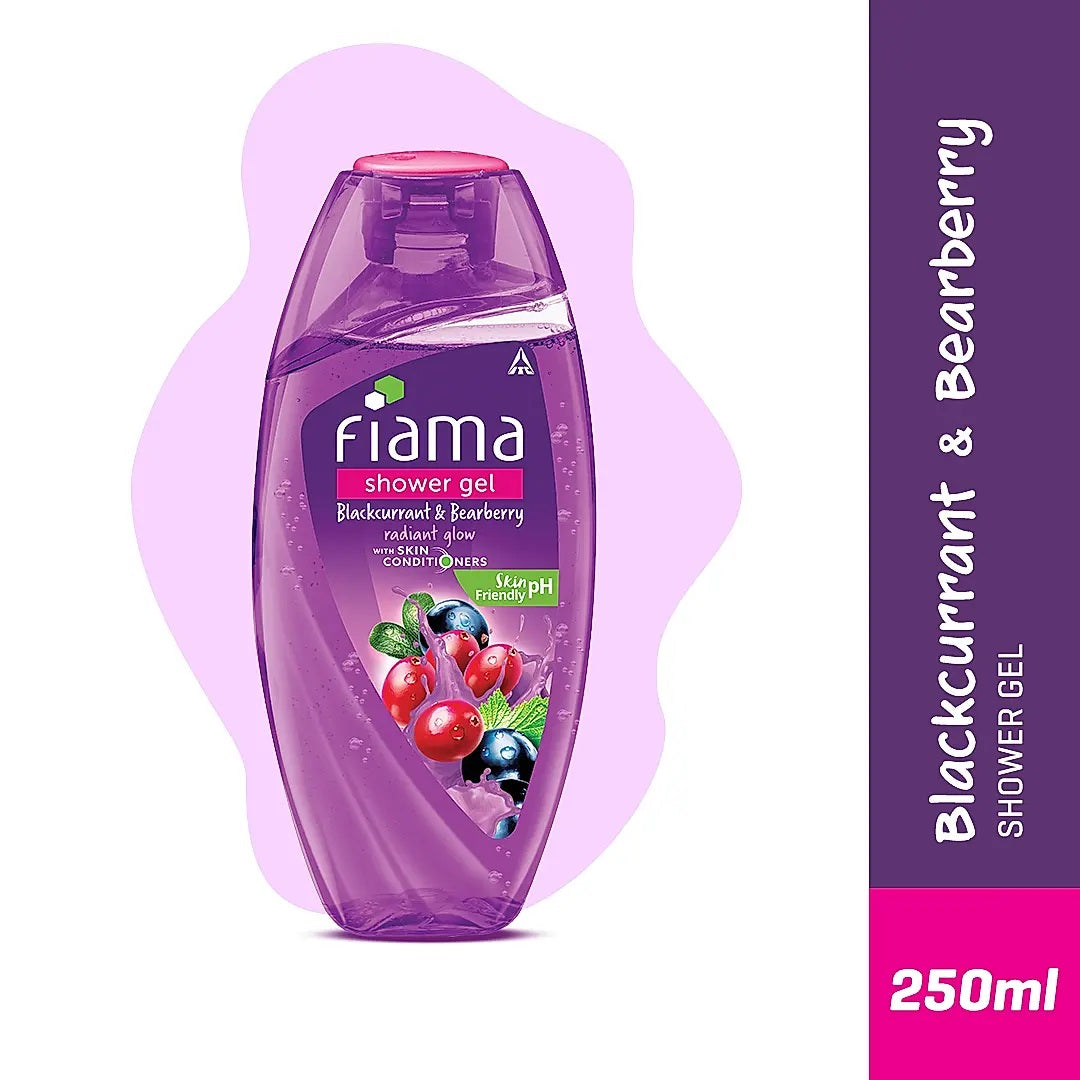 Fiama Shower Gel Blackcurrant & Bearberry Body Wash for Radiant Glowing & Hydrating Skin