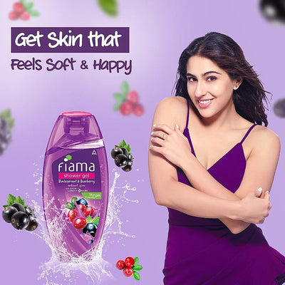 Fiama Shower Gel Blackcurrant & Bearberry Body Wash for Radiant Glowing & Hydrating Skin