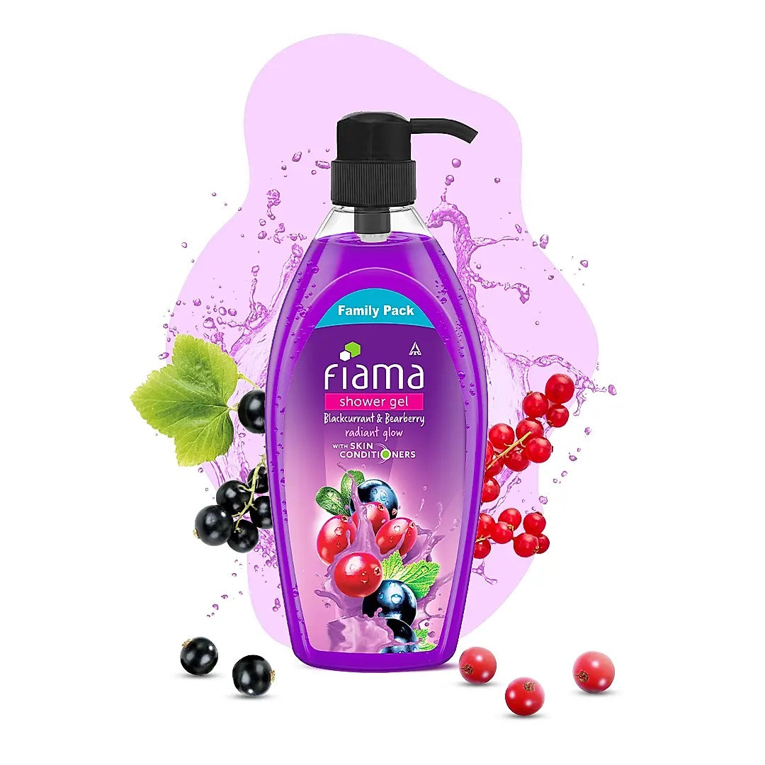 Fiama Shower Gel Blackcurrant & Bearberry Body Wash for Radiant Glowing & Hydrating Skin