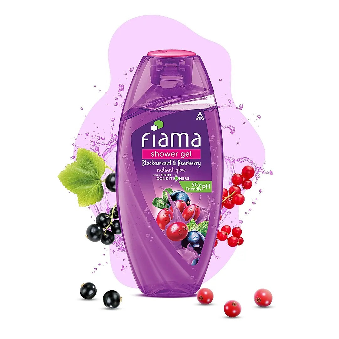 Fiama Shower Gel Blackcurrant & Bearberry Body Wash for Radiant Glowing & Hydrating Skin